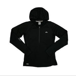 KATHMANDU Women’s Drimotion 1/4 Zip Long Sleeve with Hood Black Size 10